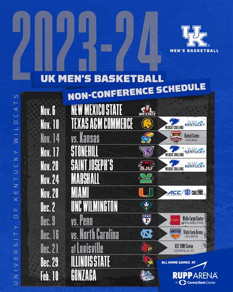 Men’s Basketball Schedule 2024.